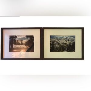 Lost Lake and Long Mountain, California framed art  signed 15”x18”